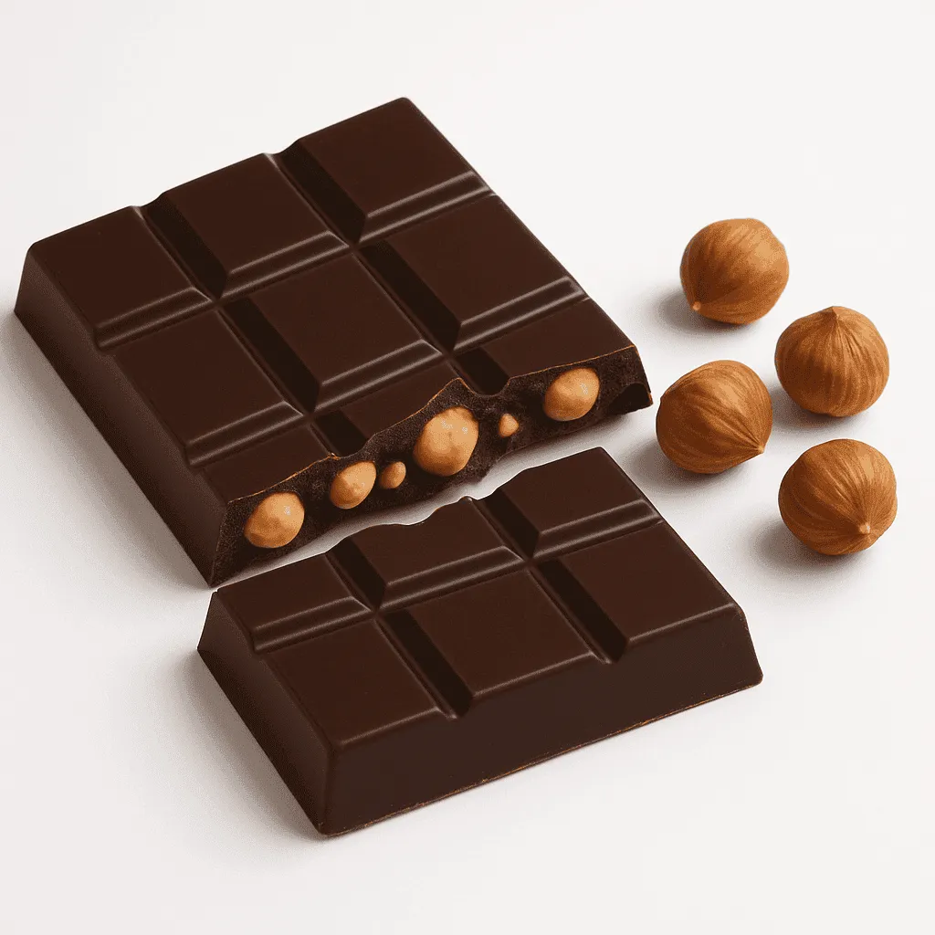 Dark Chocolate Hazelnuts open