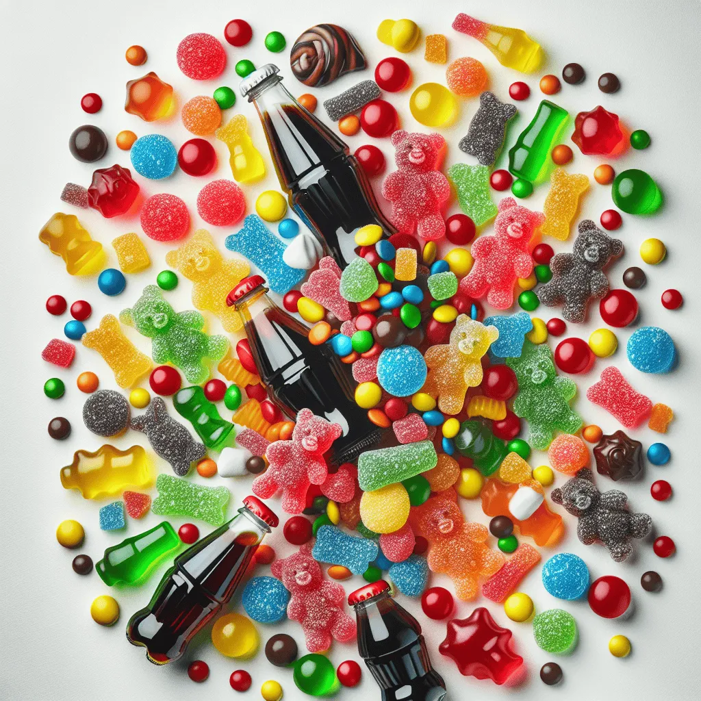 Colourful sugar free sweets