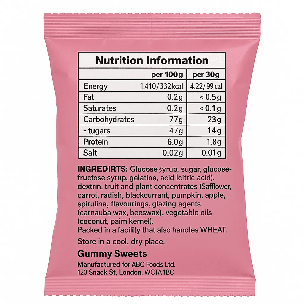 Gummy Bears - Nutritional info