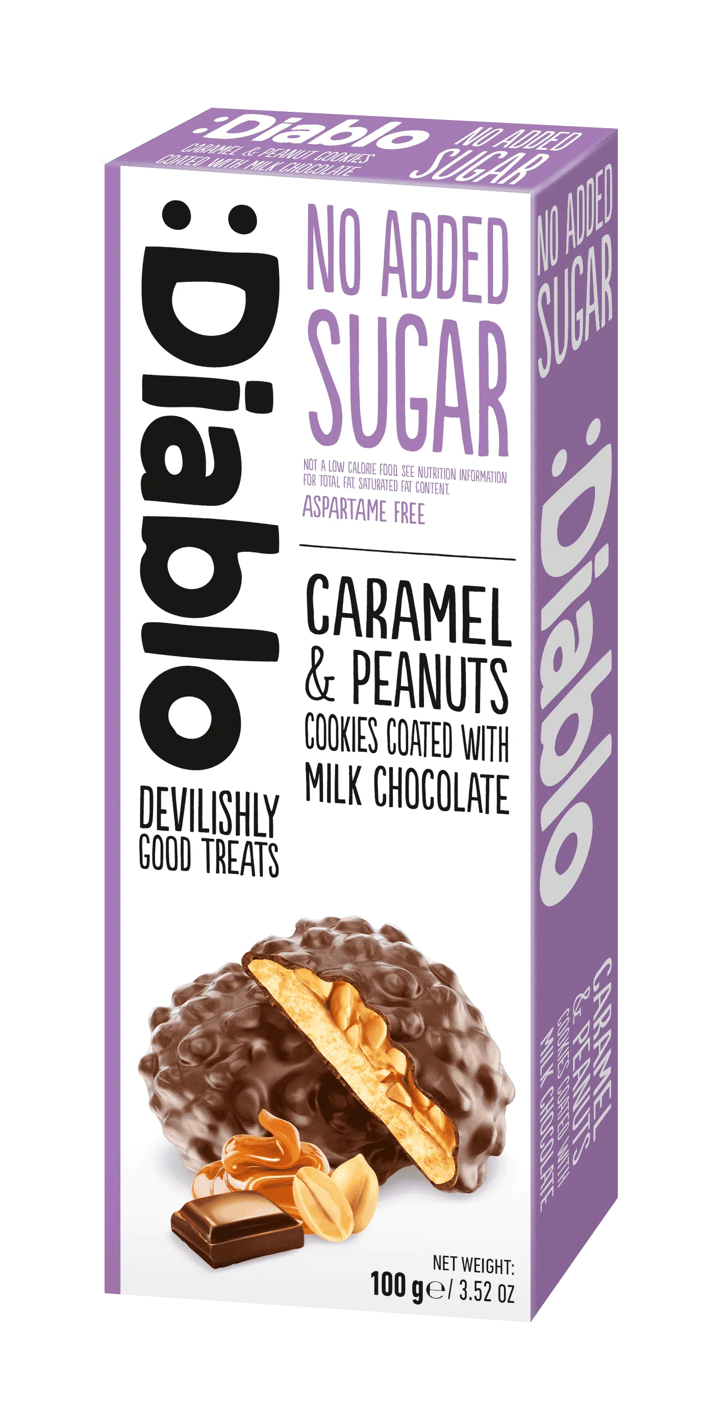 Diablo Sugar Free Caramel Peanut Cookies 100g